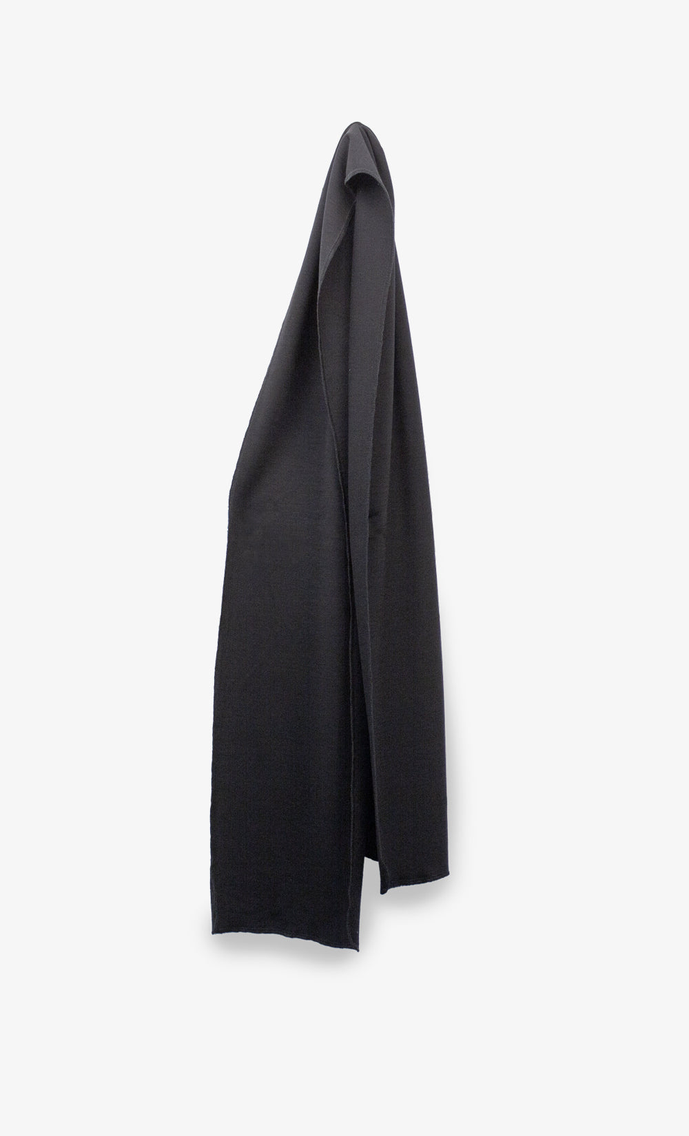 Foulard en laine mérinos noir 280 GSM, chaud, respirant et fabriqué au Canada.